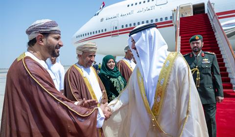Sheikh Hamdan Media Gallery - Sultan Haitham bin Tariq receives Hamdan bin Mohammed in Muscat