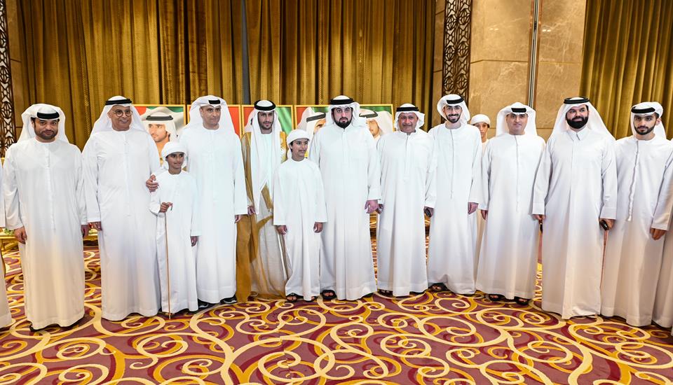 حمدان بن محمد يحضر حفل استقبال أحمد جابر بن عبدالله الحربي لزفاف نجله