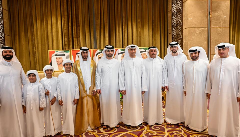حمدان بن محمد يحضر حفل استقبال أحمد جابر بن عبدالله الحربي لزفاف نجله