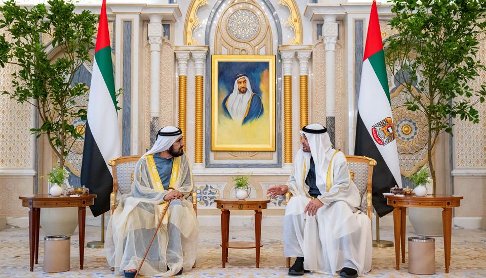 Hamdan bin Mohammed newly appointed ministers take oath before UAE President Mohammed bin Rashid