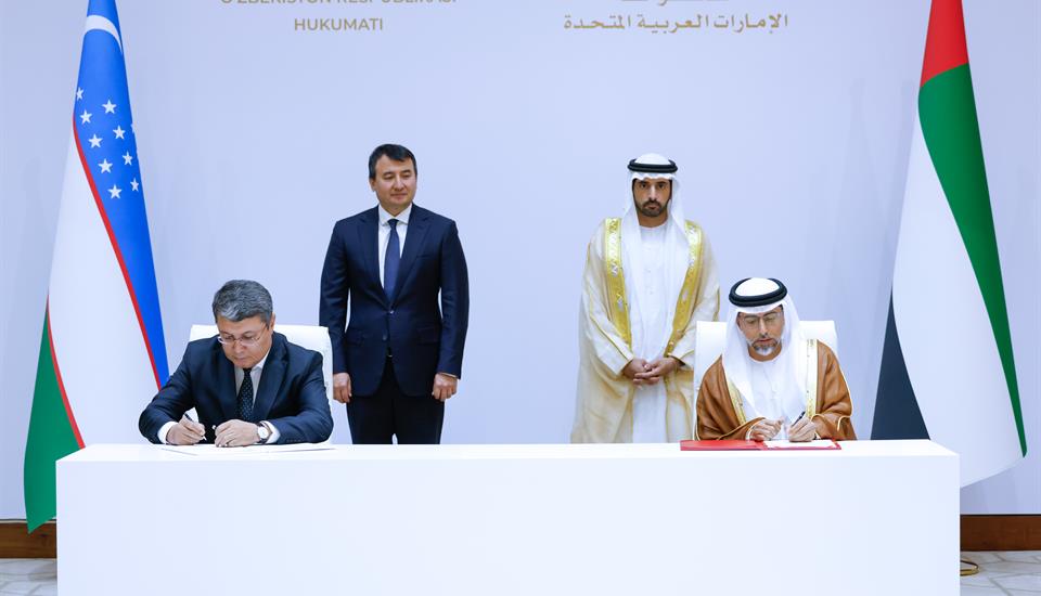 Hamdan bin Mohammed witnesses signing of series of agreements and MoUs in  Tashkent