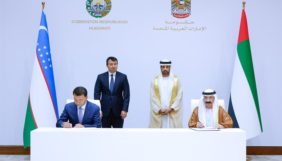 Hamdan bin Mohammed witnesses signing of series of agreements and MoUs in  Tashkent