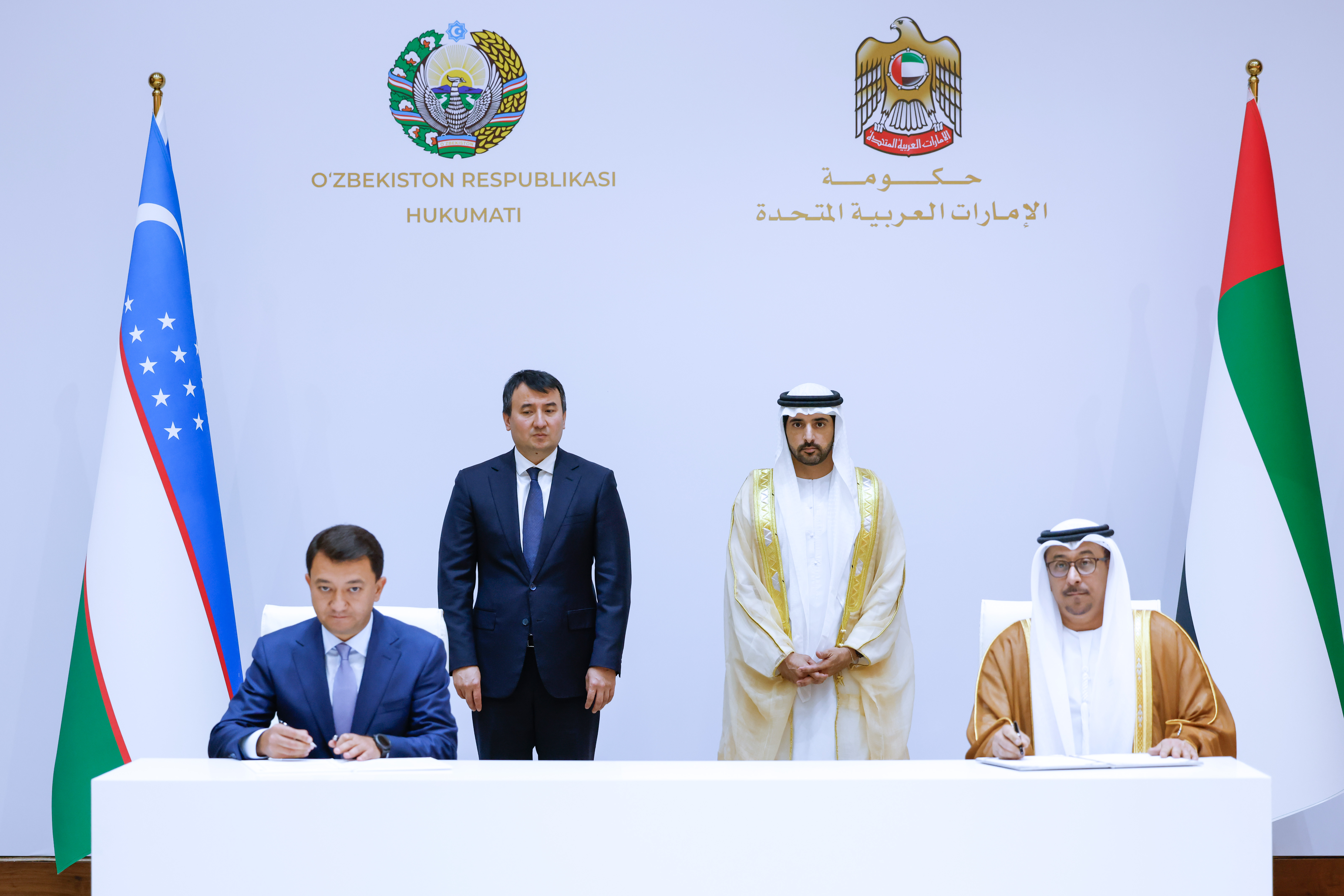 Hamdan bin Mohammed witnesses signing of series of agreements and MoUs in  Tashkent