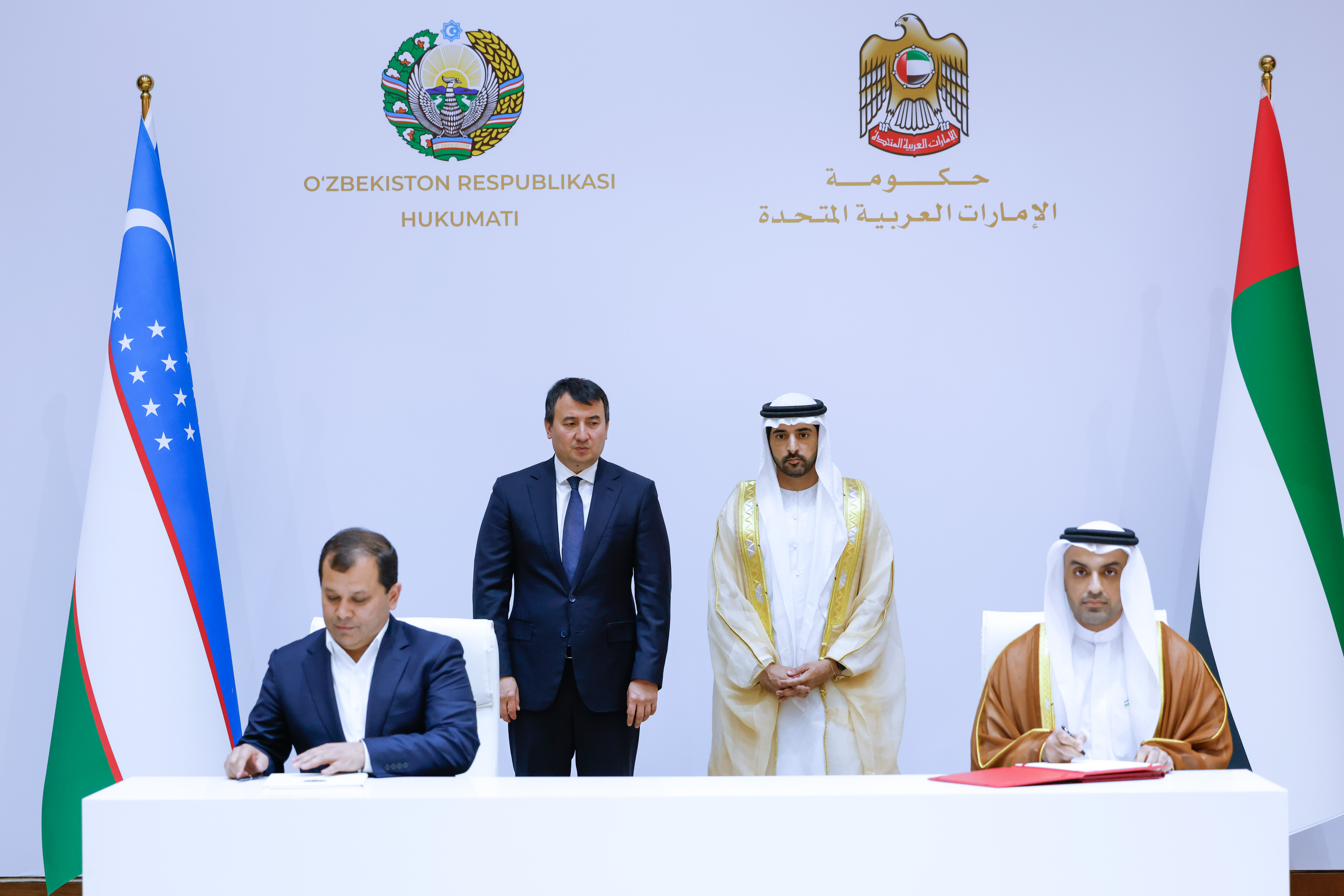 Hamdan bin Mohammed witnesses signing of series of agreements and MoUs in  Tashkent