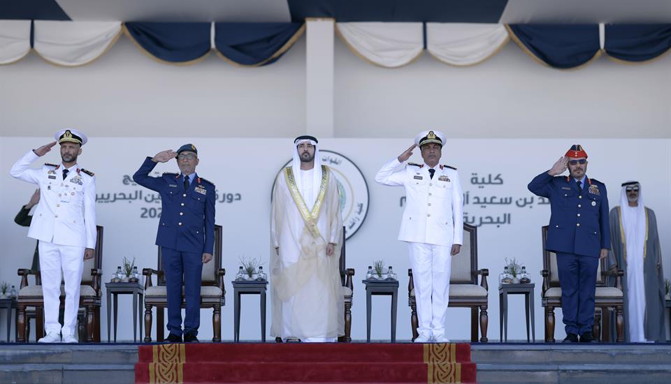 Hamdan bin Mohammed attends the graduation ceremony of Rashid bin Saeed Al Maktoum Naval College