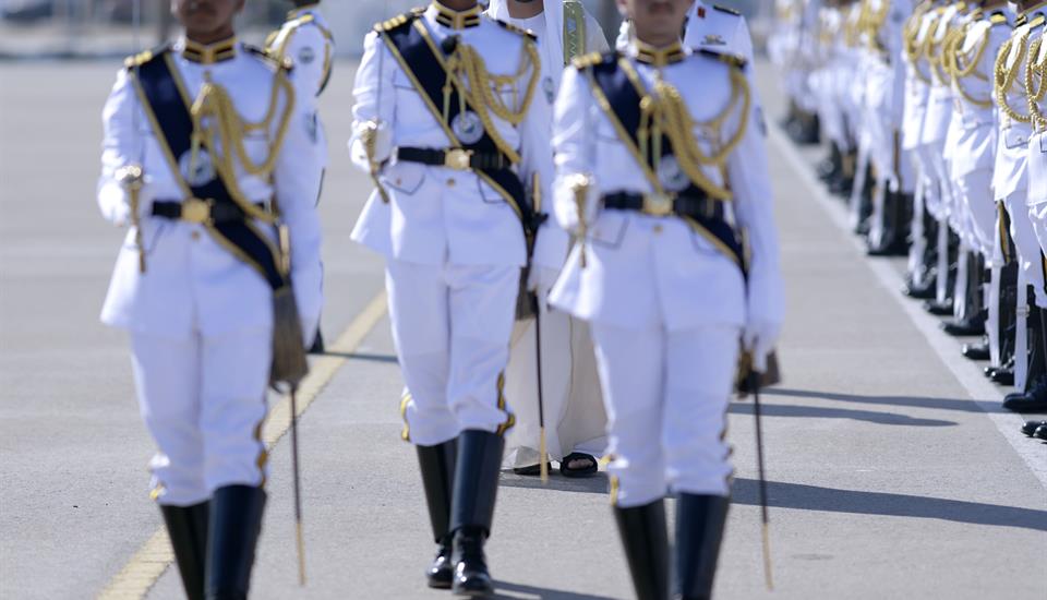 Hamdan bin Mohammed attends the graduation ceremony of Rashid bin Saeed Al Maktoum Naval College