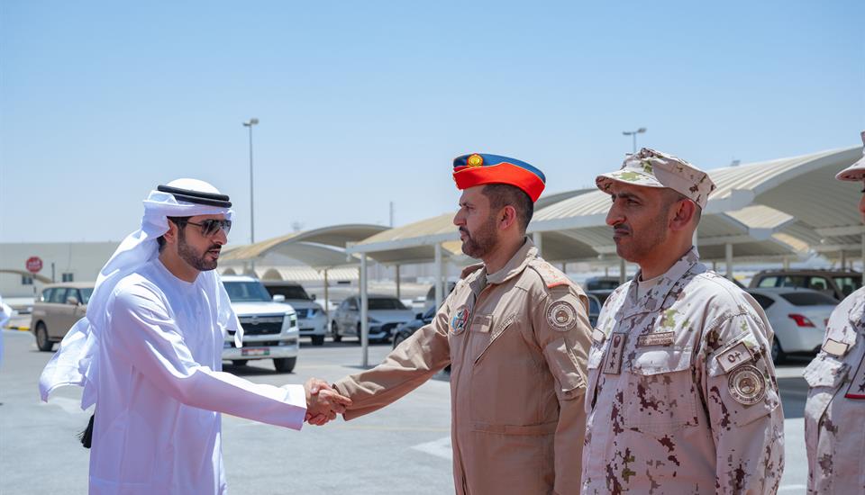 Hamdan bin Mohammed attends joint military exercise “Desert Flag 10”