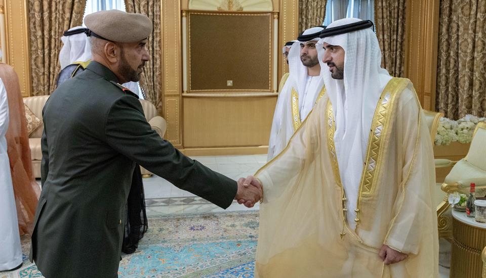 حمدان بن محمد يستقبل المهنئين بعيد الأضحى المبارك