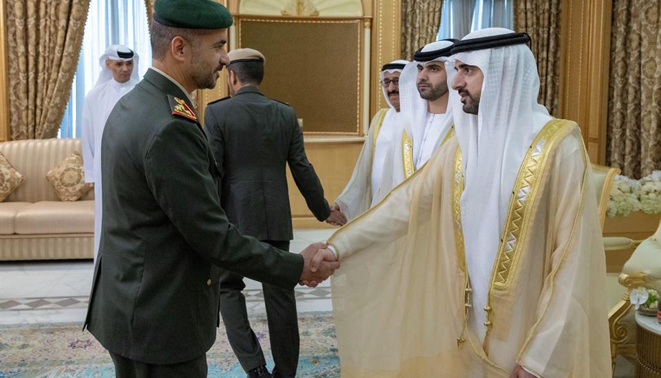 حمدان بن محمد يستقبل المهنئين بعيد الأضحى المبارك