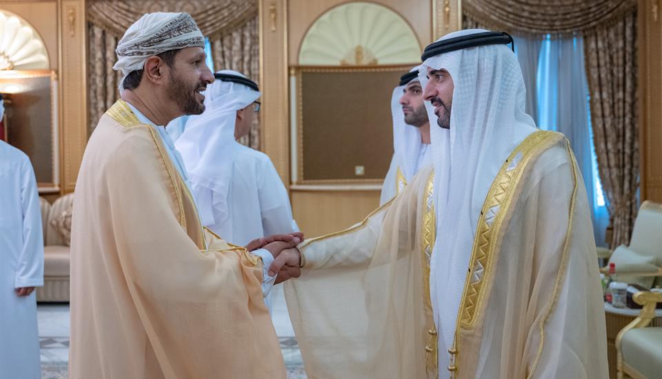 حمدان بن محمد يستقبل المهنئين بعيد الأضحى المبارك