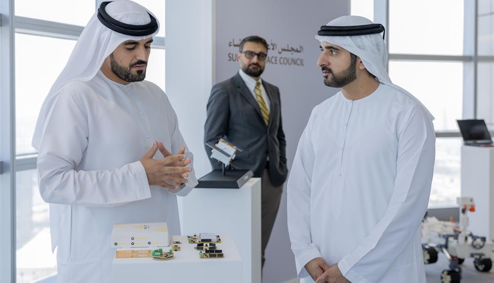Hamdan bin Mohammed explores future of space sector with leading UAE-based startups