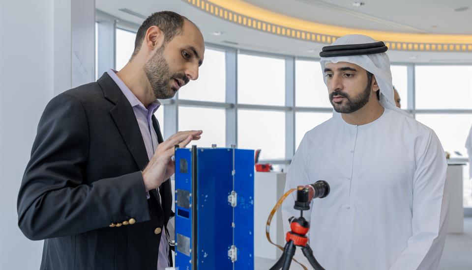 Hamdan bin Mohammed explores future of space sector with leading UAE-based startups