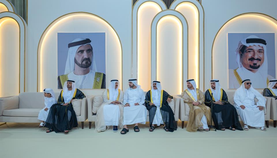 حمدان بن محمد يحضر أفراح النعيمي والقمزي والشامسي