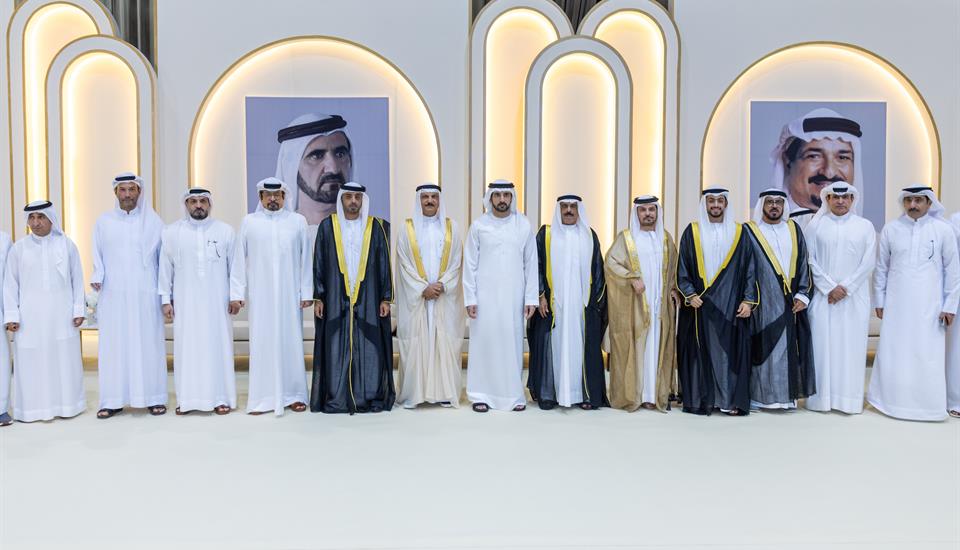 حمدان بن محمد يحضر أفراح النعيمي والقمزي والشامسي